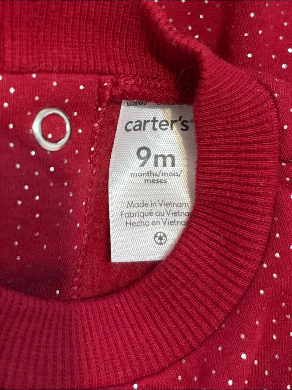 Carter's Red Sparkle Long Sleeve Christmas/ Holiday Party Dress